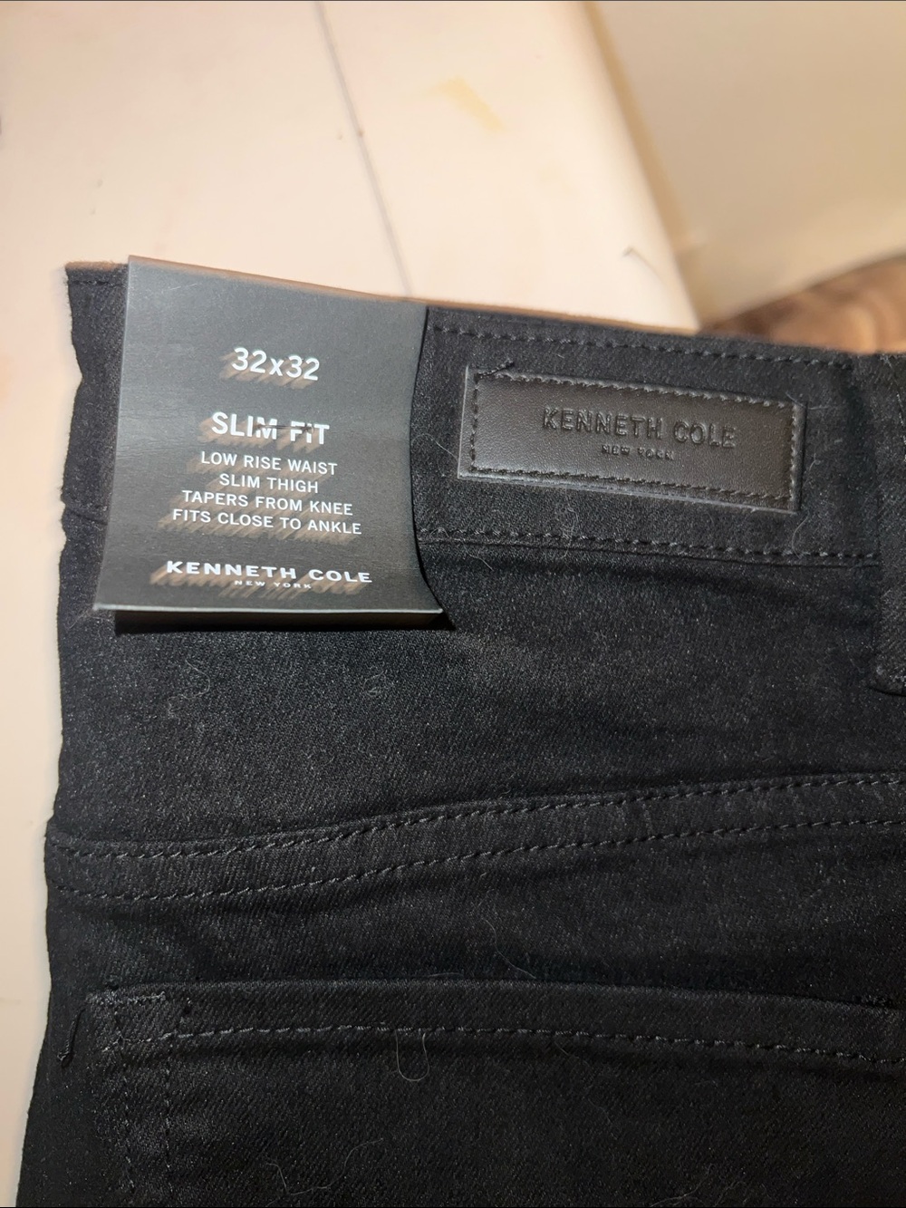 Kenneth Cole Slim Fit Black Men's Jeans